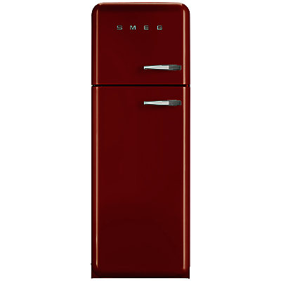 Smeg FAB30LF Fridge Freezer, A++ Energy Rating, Left-Hand Hinge, 60cm Wide Red Smeg FAB30LF Fridge Freezer, A++ Energy Rating, Left-Hand Hinge, 60cm Wide Red